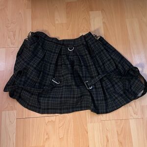 Plaid Black Skirt